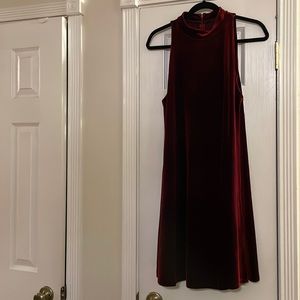 Red Velvet Cynthia Rowley Halter Swing Dress